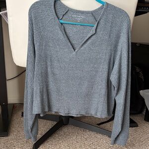 American Eagle Outfitters Gray Long Sleeve Top
